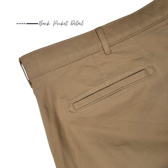TAN CREMIEUX COMFORT STRETCH CHINO PANTS FOR MEN - Picture 4 of 10